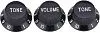 Musiclily MX1563BK-2MX1564BK Набор ручек для потенциометров типа (2+1), Strat Style, черные.-0