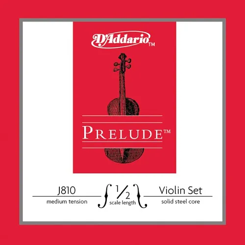 D'Addario J810-1/2M Prelude Комплект струн для скрипки 1/2, среднее натяжение.