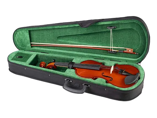 Carayа MV-002 Скрипка 3/4. В комплекте: футляр, канифоль, круглый смычок из бразильского дерева.